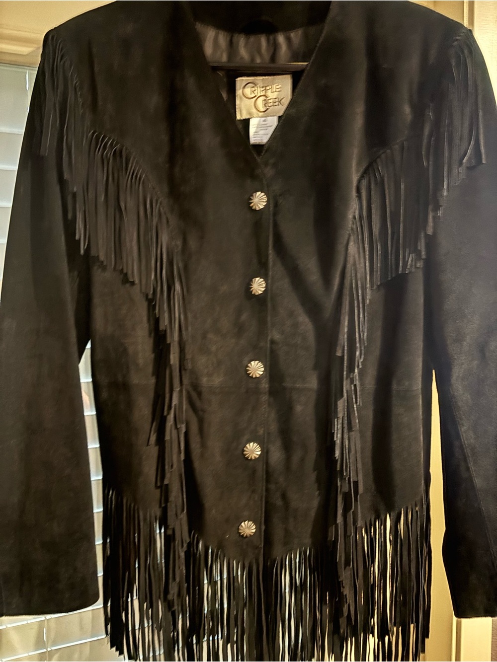 Cripple Creek Suede Fringed Western Style Jacket -XL